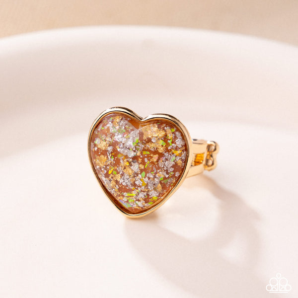 COMING SOON Paparazzi Smitten Season - Orange Heart Ring