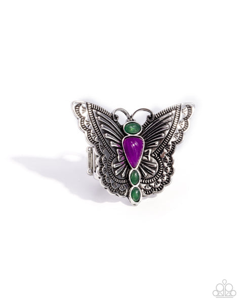 Paparazzi Adolescent Aerial - Purple Butterfly Ring