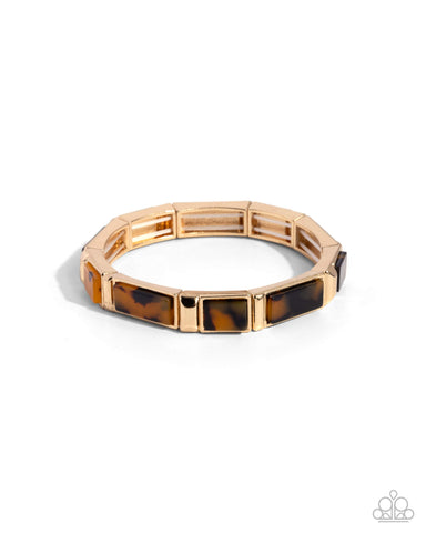 COMING SOON Paparazzi Acrylic Accent - Gold Bracelet