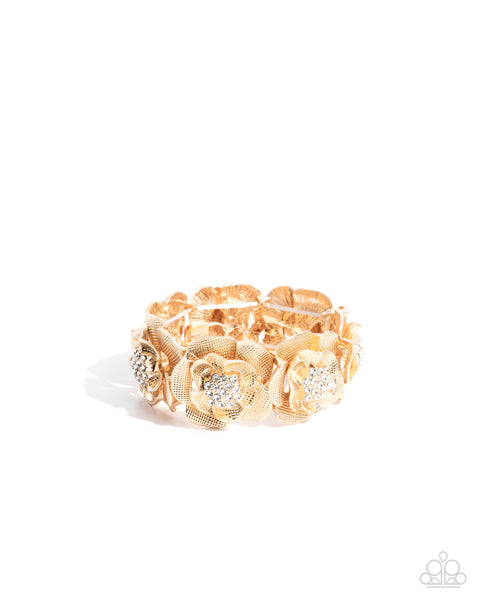 Paparazzi Floral Fare - Gold Bracelet