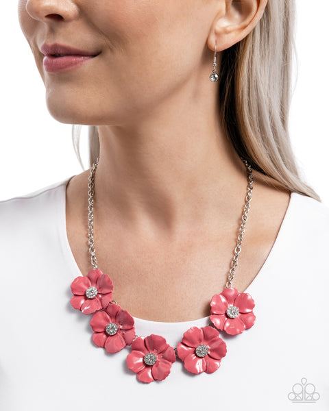 COMING SOON Paparazzi Floral Favor - Pink Necklace