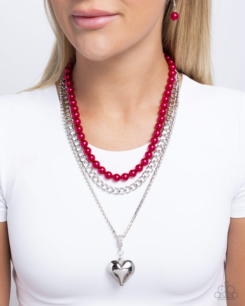 Paparazzi Easy Elevation - Red Necklace