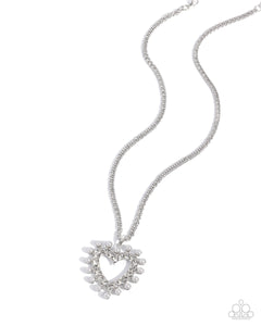 COMING SOON Paparazzi Perfectly Prim - White Heart Necklace