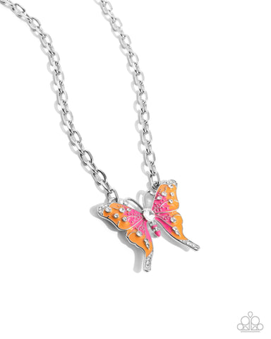 COMING SOON Paparazzi Soft Landing Butterfly - Orange Necklace