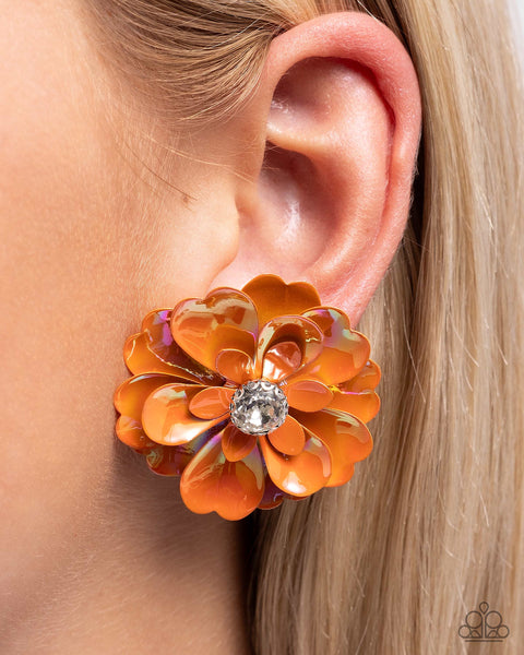 COMING SOON Paparazzi Growth Rate - Orange Earrings