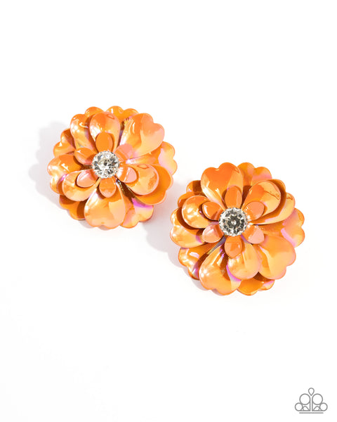 COMING SOON Paparazzi Growth Rate - Orange Earrings