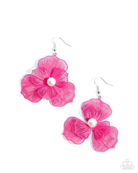 COMING SOON Paparazzi PETAL the Score - Pink Earrings