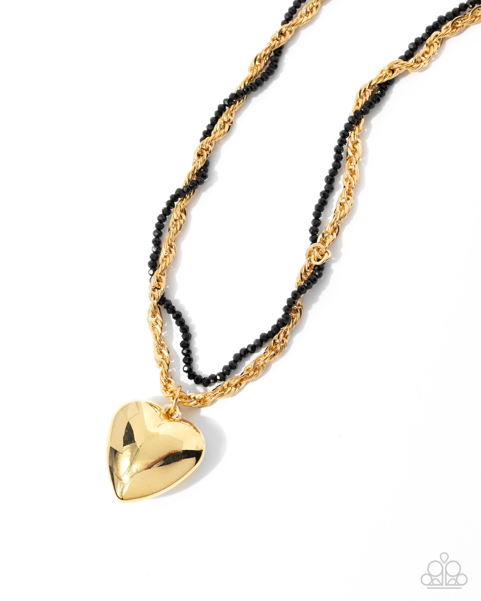 Paparazzi Falling Slowly - Gold Heart Necklace