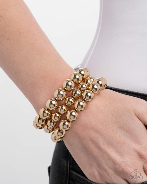 COMING SOON Paparazzi Refreshing Raindrops - Gold Bracelet