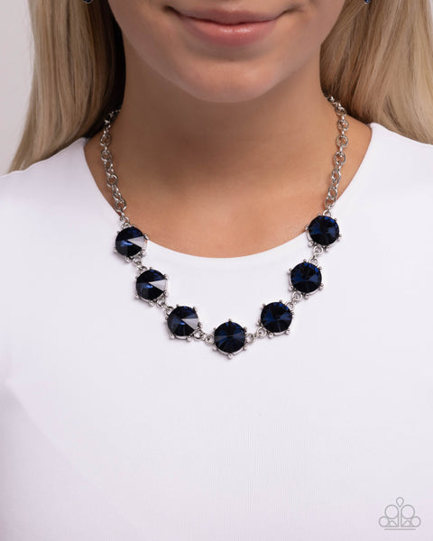 COMING SOON Paparazzi Drowning in Dazzle - Blue Necklace