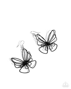 COMING SOON Paparazzi Rebirthed Radiance - Black Butterfly Earrings