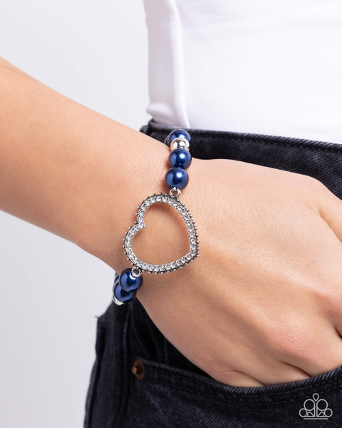 COMING SOON Paparazzi My Love, My Life - Blue Heart Bracelet