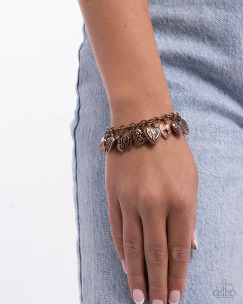 COMING SOON Paparazzi Charming Change Charm Copper Bracelet