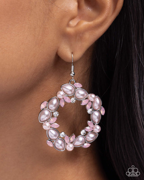 COMING SOON Paparazzi Life Could Be ABEAM - Pink Pearl Earrings