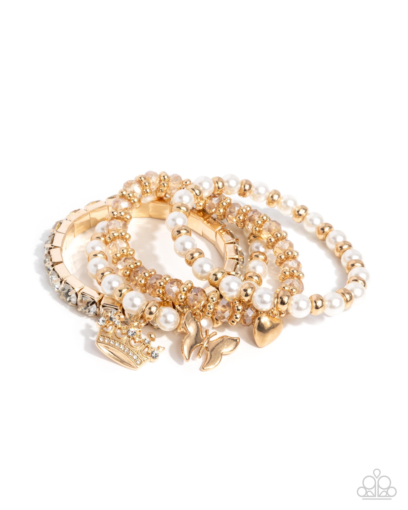 Paparazzi Feminine Charm Pearl Gold Bracelet