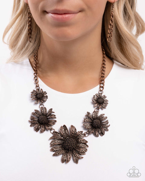 Paparazzi Sunflower Spring - Copper Necklace