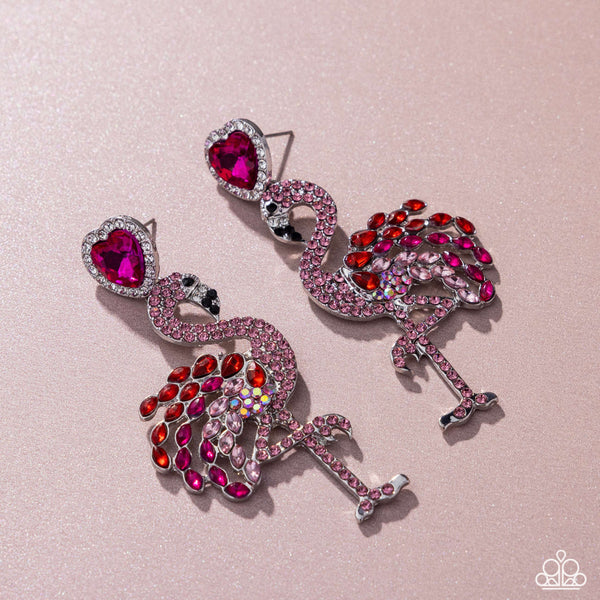 COMING SOON Paparazzi Flamingo Freestyle - Pink Earrings