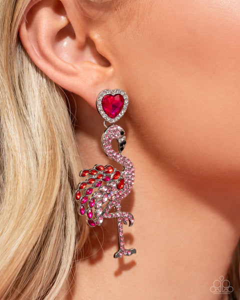 COMING SOON Paparazzi Flamingo Freestyle - Pink Earrings