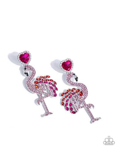 COMING SOON Paparazzi Flamingo Freestyle - Pink Earrings