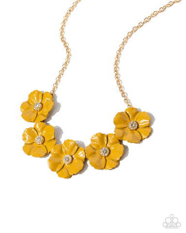 Paparazzi Floral Favor - Yellow Necklace