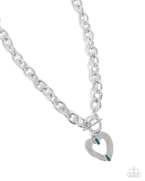 Paparazzi Affectionate Assist Necklace and Affectionate Assembly Bracelet Blue Complete Look Set