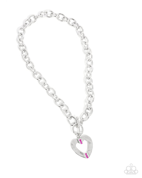 Paparazzi Affectionate Assist Necklace and Affectionate Assembly Bracelet Complete Look Pink Set