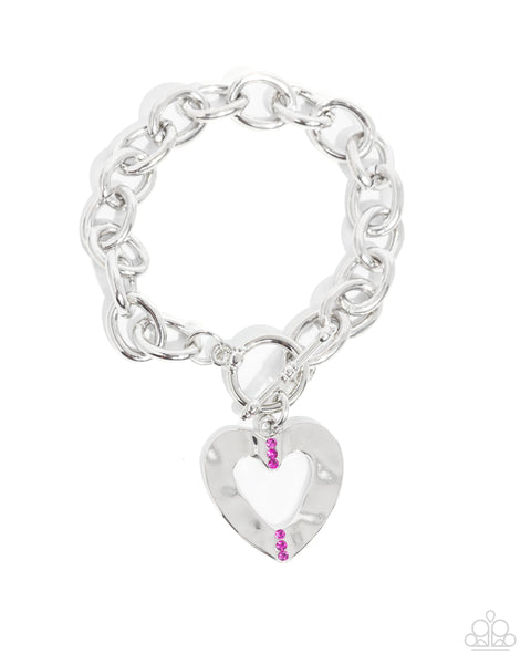 Paparazzi Affectionate Assist Necklace and Affectionate Assembly Bracelet Complete Look Pink Set