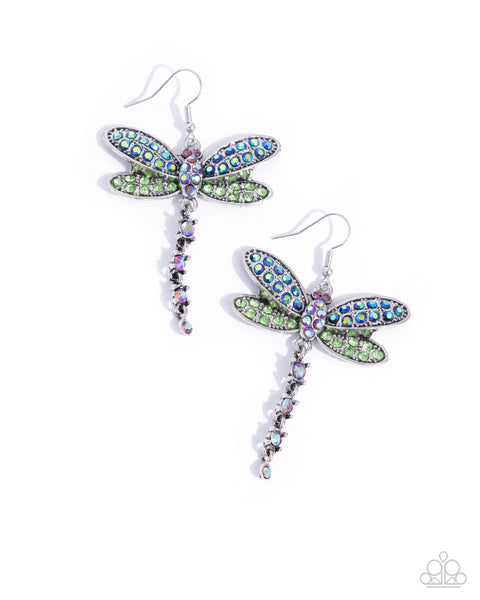 Paparazzi Hey, I Heard You Were A Wild One - Green Earring