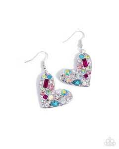 COMING SOON Paparazzi Tender Treasure - Multi Heart Earrings