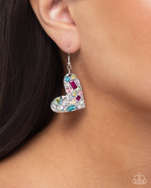 COMING SOON Paparazzi Tender Treasure - Multi Heart Earrings