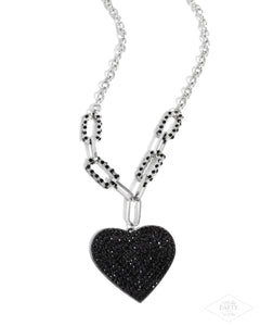 Paparazzi Roadside Romance - Black Heart Necklace