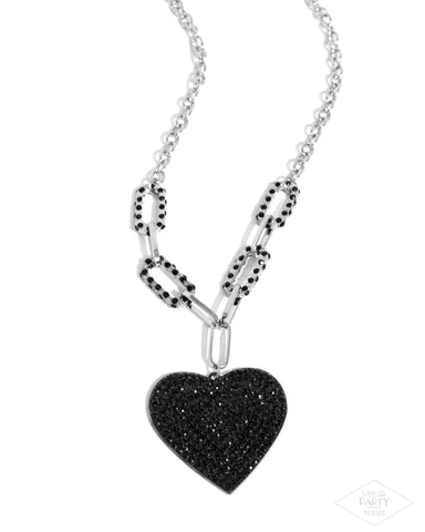 Paparazzi Roadside Romance - Black Heart Necklace