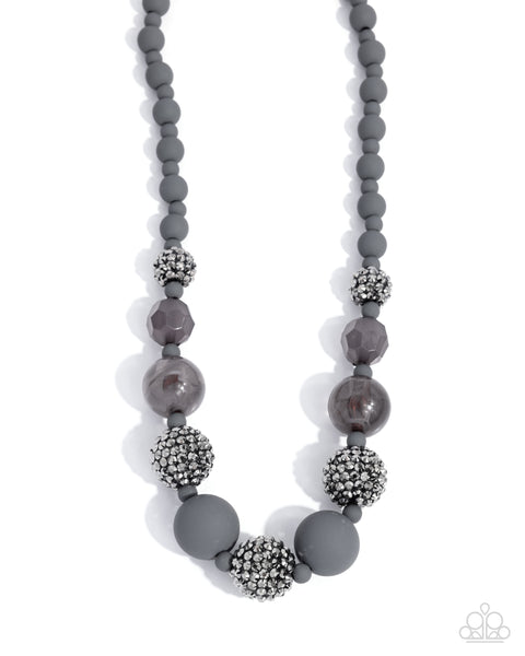 Paparazzi Hematite Hallmark - Silver Set