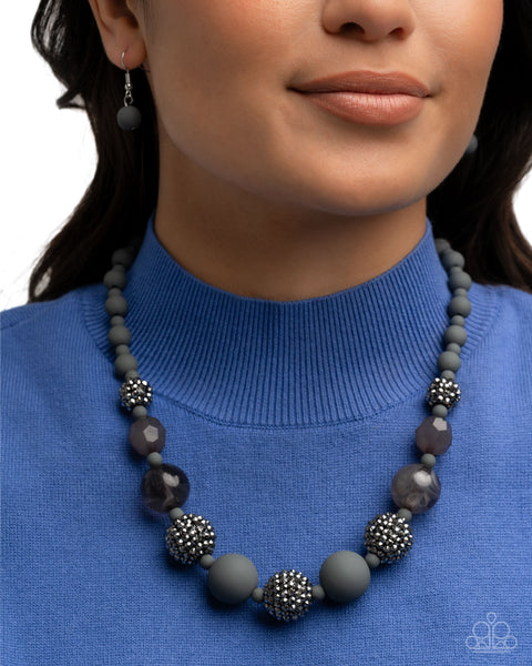 Paparazzi Hematite Hallmark - Silver Set