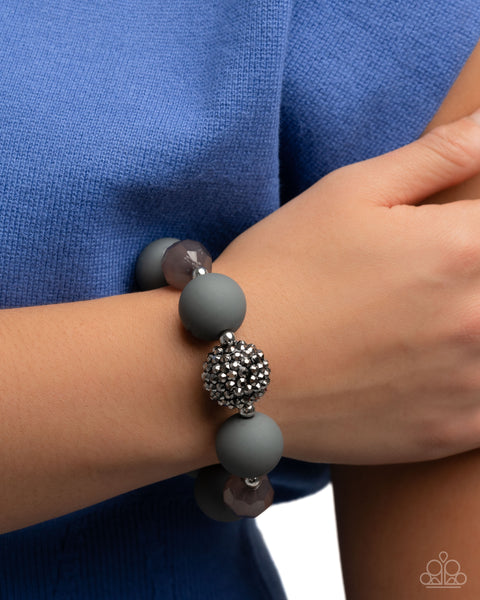 Paparazzi Hematite Hallmark - Silver Set
