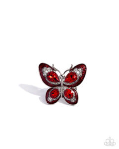 COMING SOON Paparazzi Floating Fantasy Butterfly Red Ring