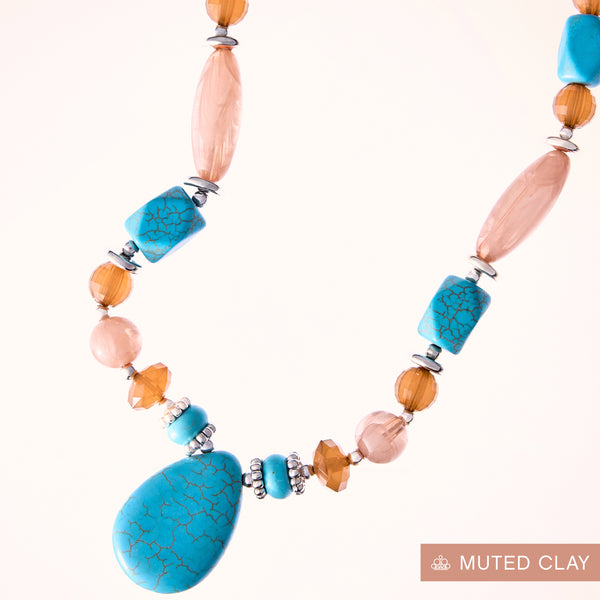 COMING SOON Paparazzi Stony Suite - Blue Necklace