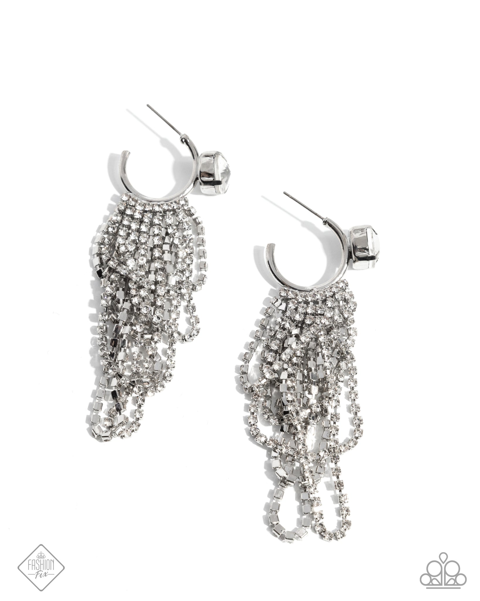 COMING SOON Paparazzi Ceaseless Chic - White Earrings