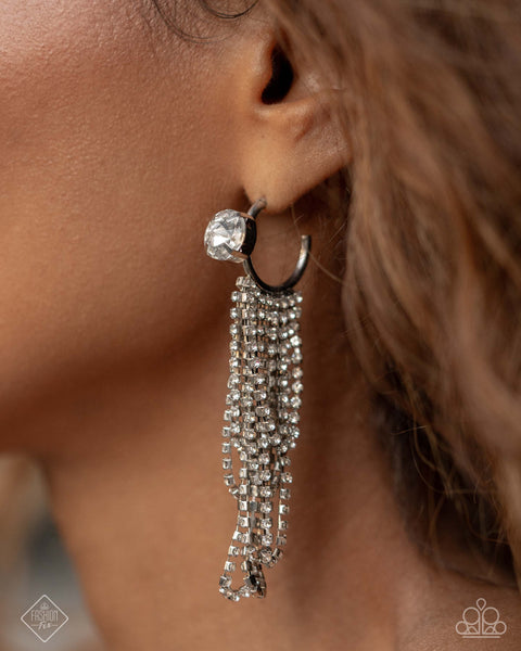 COMING SOON Paparazzi Ceaseless Chic - White Earrings