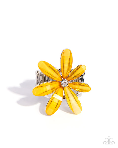 COMING SOON Paparazzi Floral Feasibility - Yellow Ring