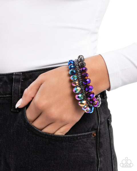 Paparazzi Paparazzi Truth Be BOLD - Multi Gunmetal Oil Spill Bracelet