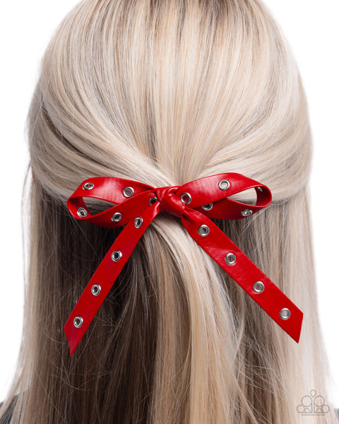 COMING SOON Paparazzi Generous Grommets - Red Hair Bow