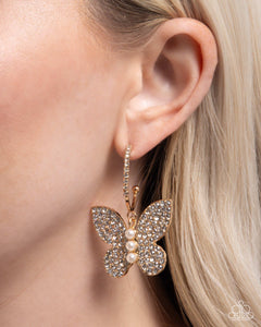 COMING SOON Paparazzi Butterfly Boundary - Gold Mini Hoop