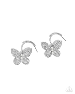 COMING SOON Paparazzi Butterfly Boundary Pearl - White Earrings