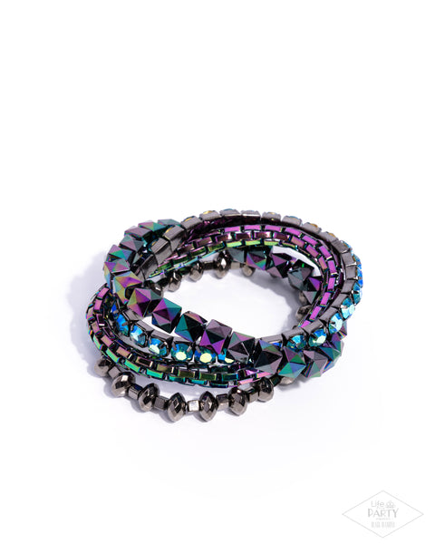 Paparazzi Punk Pattern - Multi Oil Spill Bracelet