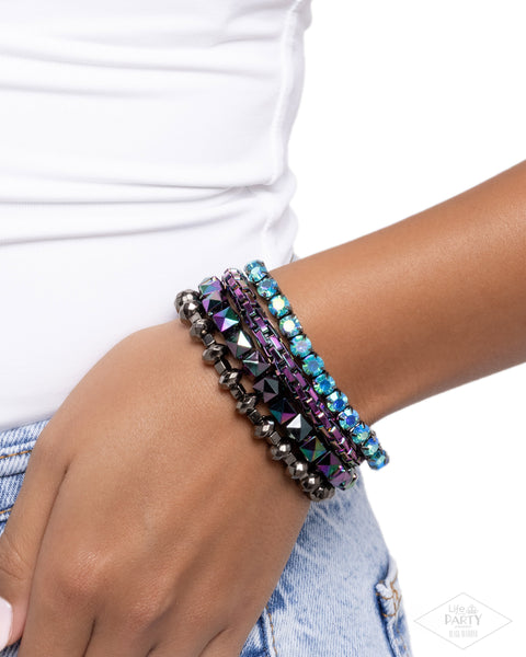 Paparazzi Punk Pattern - Multi Oil Spill Bracelet