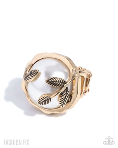 Paparazzi Tea Party Treasure - Gold Pearl Ring