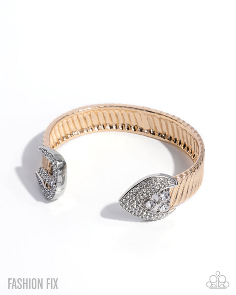Paparazzi Fashion Forward Feature - Gold Cuff Bracelet