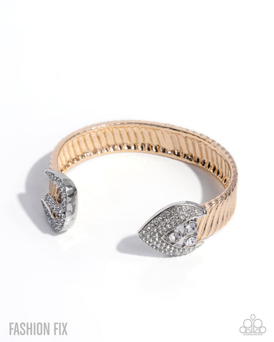 Paparazzi Fashion Forward Feature - Gold Cuff Bracelet