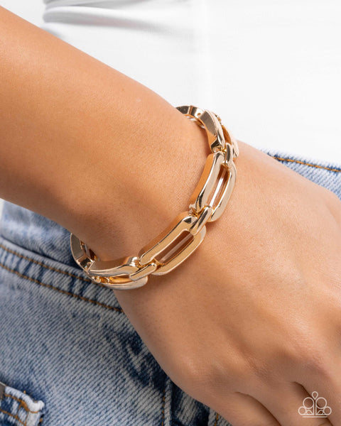 COMING SOON Paparazzi Symmetrical Sheen - Gold Bracelet